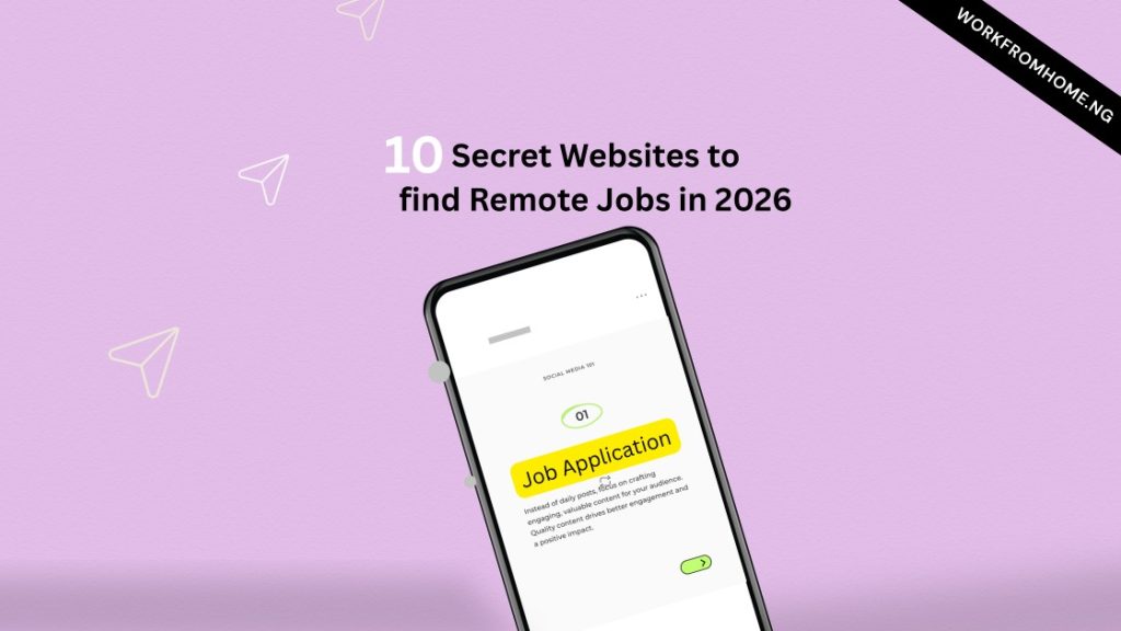 10 Secret Websites to find Remote Jobs in 2026